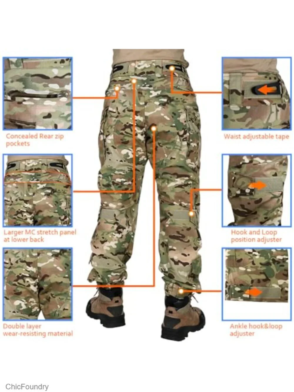 Tactical Cargo Pants with Knee Pads - 4-Way Stretch Ripstop